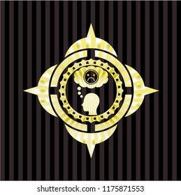 depression icon inside shiny badge