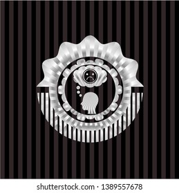 depression icon inside silver emblem