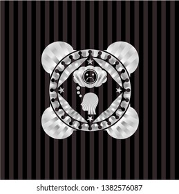 depression icon inside silvery emblem