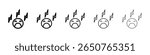 depression icon isolated vector on white background set