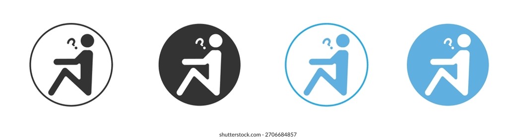 Conjunto de diseño de Plantilla de logotipo de icono de depresión