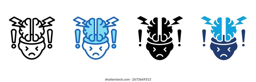 Depression icon Multi Style Vector Illustration