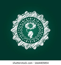 depression icon on chalkboard, vector illustration, pretty design
