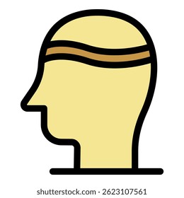 Depression icon. Outline depression vector icon color flat isolated