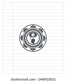 depression icon penciled. Vector Illustration. Detailed.