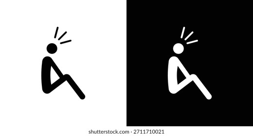Depression icon Set collection. Vector silhouette.