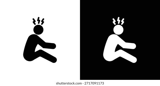 Depression icon set Vector Design for mobile concept and web design.