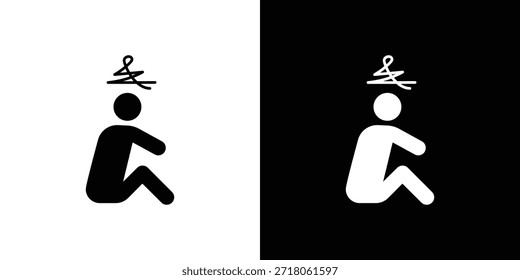 Depression icon. Simple high quality pictogram. Modern solid style