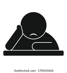 Depression icon. Simple illustration of depression vector icon for web design isolated on white background