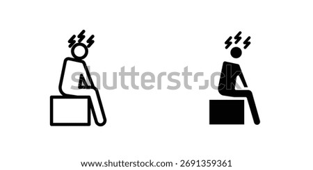 Depression icon Simple vector illustration for graphic and web design.
