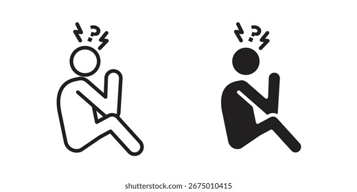 Depression icon vector design, perfect for website ui designs