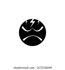 depression icon vector design templates 