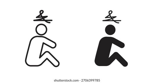 Depression icon vector illustration. Flat design. Graphic design vector symbols.