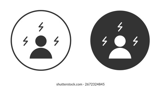 Depression icon vector solid icon style illustration. EPS 10 file