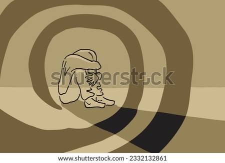 Depression, Inferiority complex or other mental disorded of personal feeling in psychology