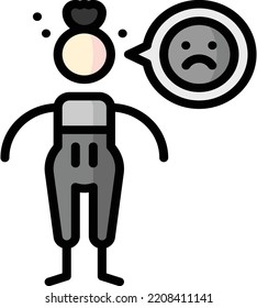 depresión ilustración de material de elemento de diseño aislado. Vector de fondo blanco