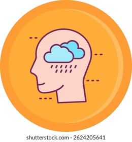 Depression Line vector Icon Design
