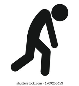 Depression man icon. Simple illustration of depression man vector icon for web design isolated on white background