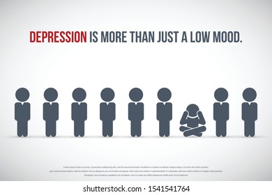 Depression is more than just a low mood. Depression Concept