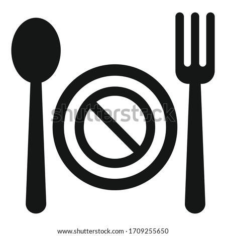 Depression no food icon. Simple illustration of depression no food vector icon for web design isolated on white background