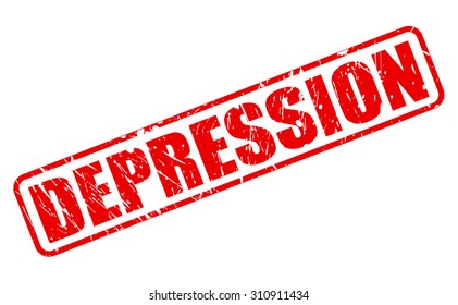DEPRESSION red stamp text on white
