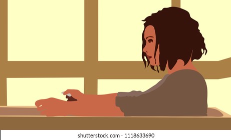 Depression and Sad Girl Vector