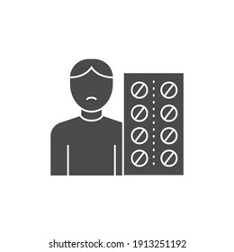 Depression treatment line color icon. Sign for web page, mobile app, button, logo