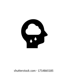 depression vector icon design on white background
