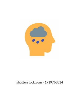 depression vector icon design on white background