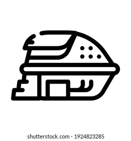 deprivation chamber, floating capsule line icon vector. deprivation chamber, floating capsule sign. isolated contour symbol black illustration