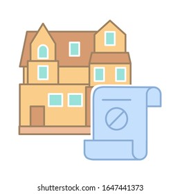 Deprivation of property rights icon. Simple line, outline vector elements of color real estate market icons for ui and ux, website or mobile application