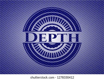 Depth emblem with jean texture