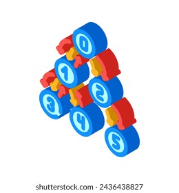 depth first search dfs isometric icon vector. depth first search dfs sign. isolated symbol illustration