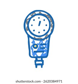 indicador de profundidade ícone doodle esboço vetor. indicador de profundidade. símbolo isolado ilustração