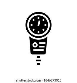 depth gauge glyph icon vector. depth gauge sign. isolated contour symbol black illustration