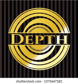 Depth gold shiny badge