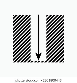 Depth Icon. Depth Icon. Deepness, Profundity Symbol.