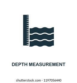 Depth Measurement icon. Monochrome style design from measurement collection. UX and UI. Pixel perfect depth measurement icon. For web design, apps, software, printing usage.