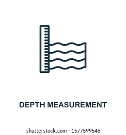 Depth Measurement outline icon. Can be used for logo, graphic design and other.
