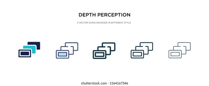 depth perception icon in different style vector illustration. two colored and black depth perception vector icons designed in filled, outline, line and stroke style can be used for web, mobile, ui