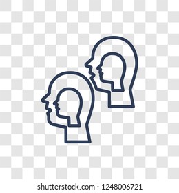 Depth perception icon. Trendy linear Depth perception logo concept on transparent background from Artificial Intellegence and Future Technology collection