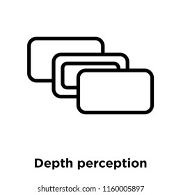 Depth perception icon vector isolated on white background, Depth perception transparent sign , line or linear sign, element design in outline style