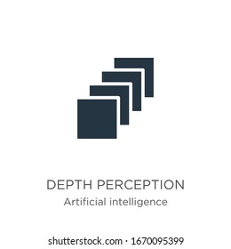 Depth perception icon vector. Trendy flat depth perception icon from augmented reality collection isolated on white background. Vector illustration can be used for web and mobile graphic design, logo,