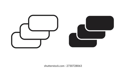 Depth perception icons for design. Easily editable stroke. Modern flat design.