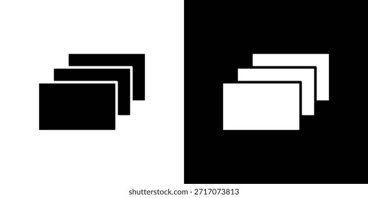 Depth perception icons vector silhouette design. Vector flat graphic design illustration.