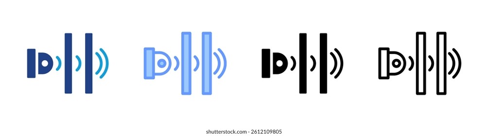 Depth Sensor icon set multiple style collection