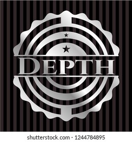 Depth silver shiny badge