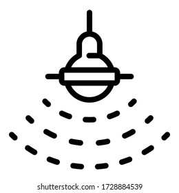 Icono del souder de profundidad. Icono de vector de exploración de profundidad de contorno para diseño web aislado en fondo blanco