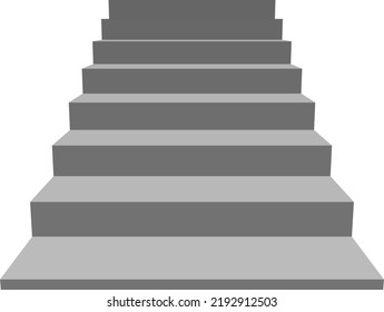 Depth of stairs isolated vector illustration.