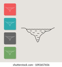 Depth - vector icon. Symbol for web, infographics, print design and mobile UX/UI kit. Vector illustration, EPS10.